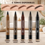Los 5 tonos disponibles del lápiz de cejas de 4 puntas