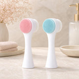 Cepillo facial de silicona doble cara, los 2 colores disponibles