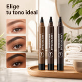 Resultado de cejas efecto microblading en distintos tonos