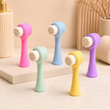 Cepillo exfoliante facial de cerdas suaves doble cara, los 5 colores disponibles