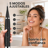 Modos de intensidad y resultado del limpiador dental ultrasónico