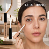 Resultado antes y después de aplicar el corrector