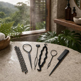 Set de 6 herramientas para peinar y trenzar el cabello